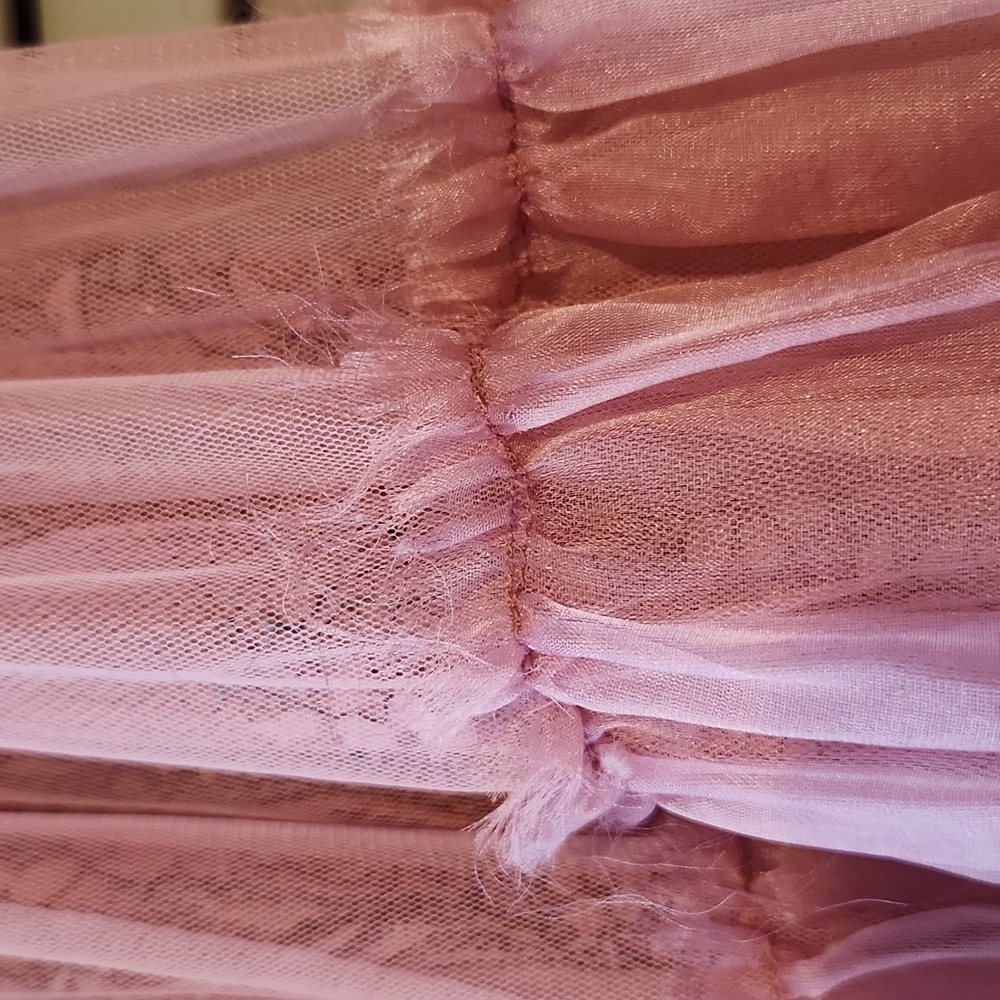 Brenda Knight x Free People Anne Tulle Maxi Skirt Mauve Pink Fairy Cottage - Picture 8 of 13